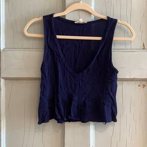Navy Blue V-Neck Tank